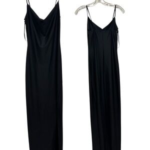 Elegant Black Spaghetti Strap Dress